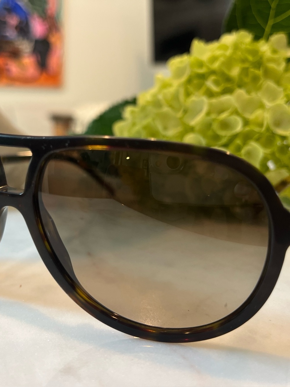Burberry Tortoiseshell Aviator Sunglasses - Picture 4 of 11
